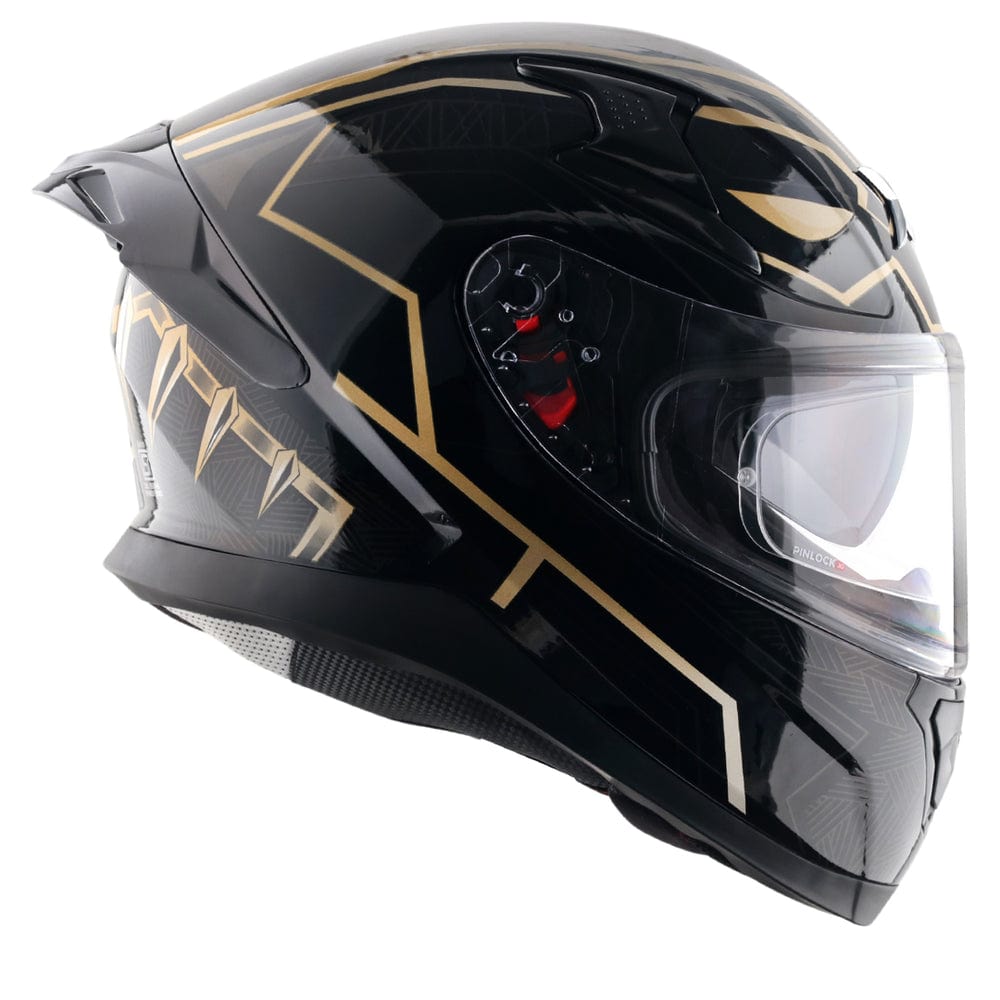 Destination Moto Apex Marvel Black Panther Helmet Black Gold