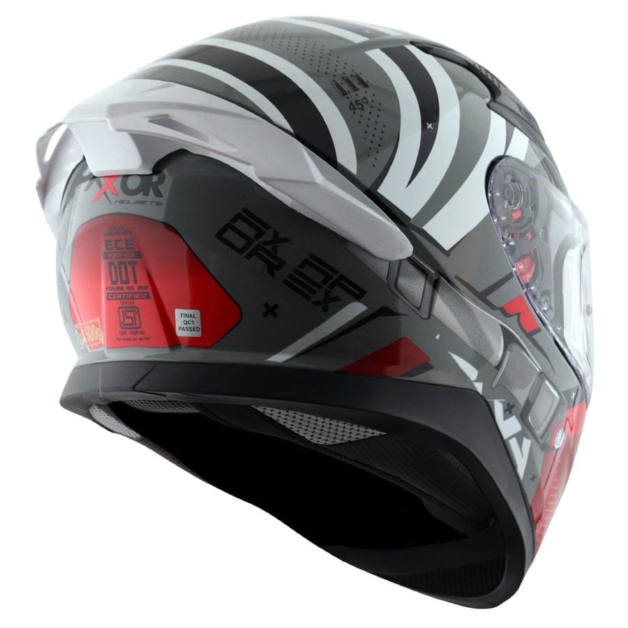 Axor Helmets Axor Apex Hex 2 Cool Grey Red Helmet