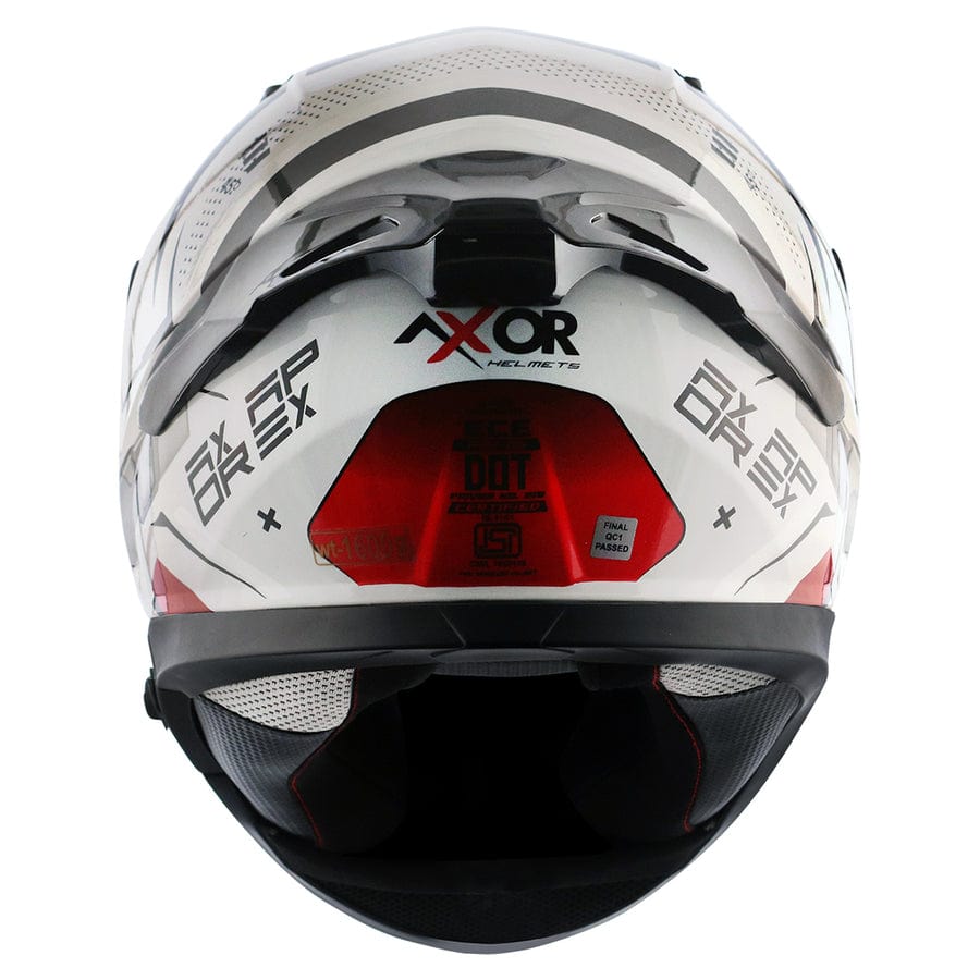 Axor Helmets Axor Apex Hex Gloss White Red Helmet