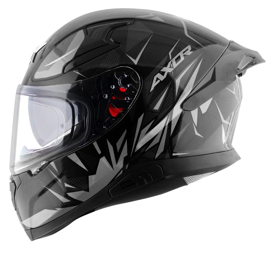 Destination Moto AXOR Apex Hunter Gloss Black Grey Helmet