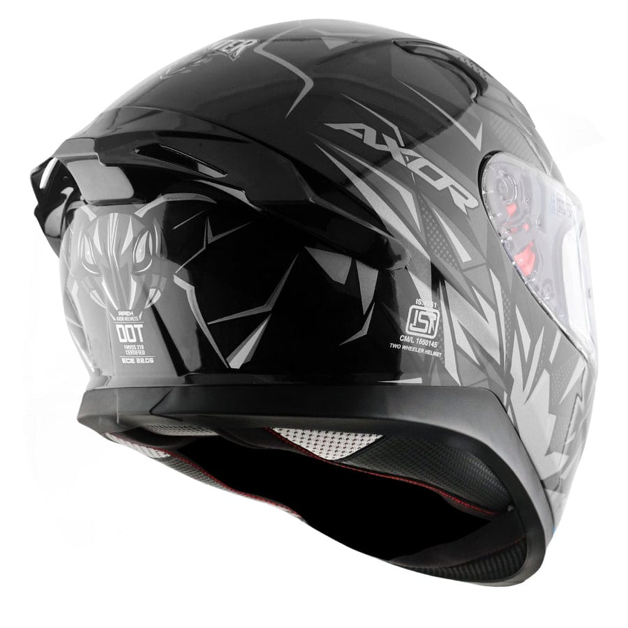 Destination Moto AXOR Apex Hunter Gloss Black Grey Helmet