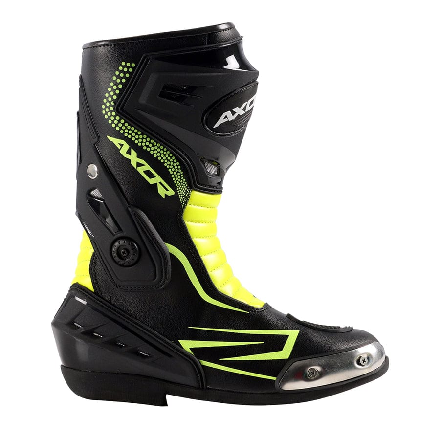 Destination Moto Axor Slipstream Riding Boots Black Neon
