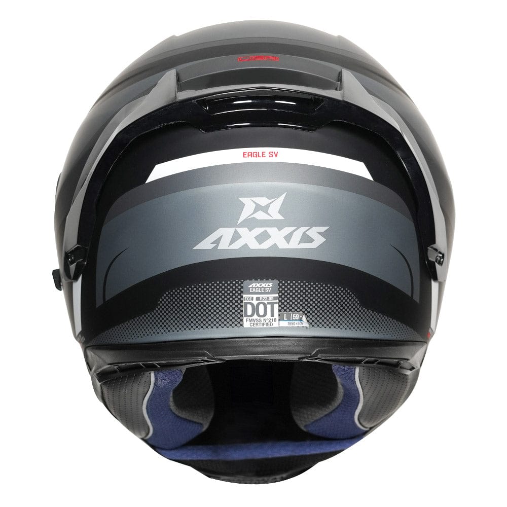 Destination Moto AXXIS EAGLE QUIRLY MATT BLACK GREY HELMET