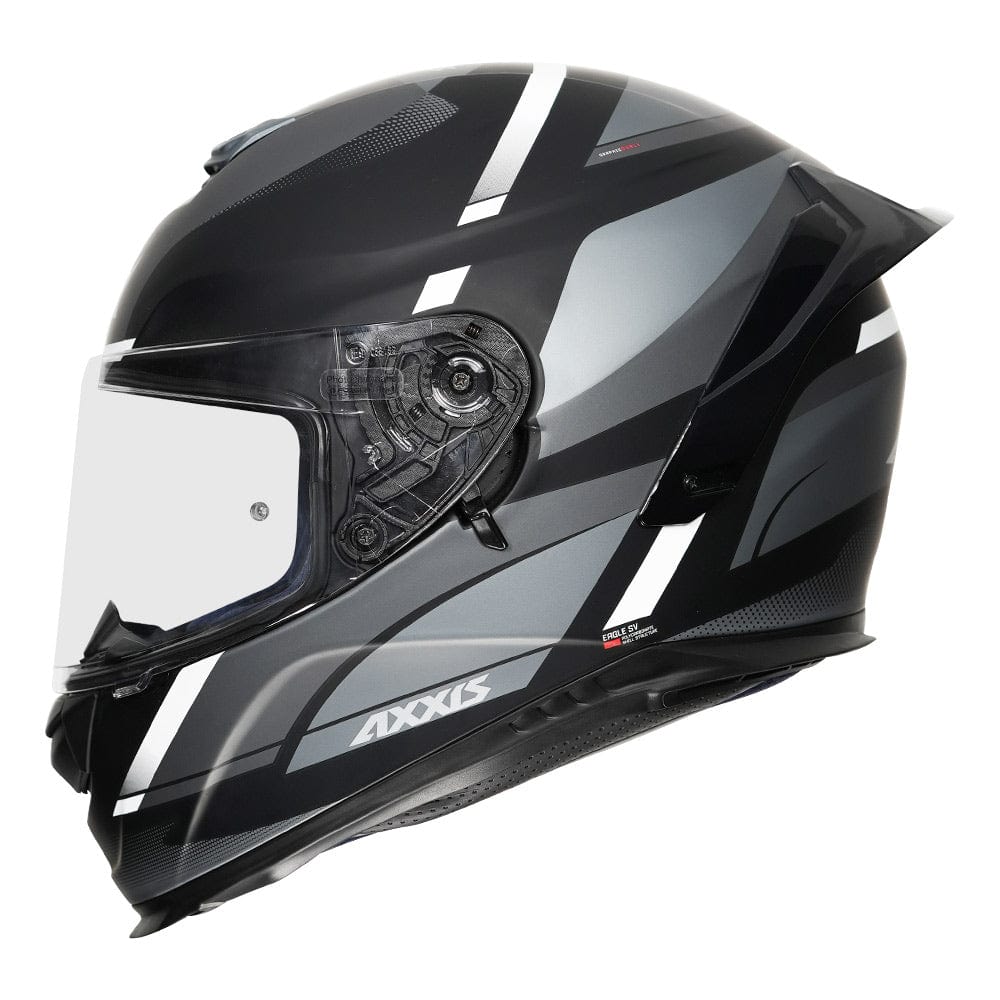 Destination Moto AXXIS EAGLE QUIRLY MATT BLACK GREY HELMET