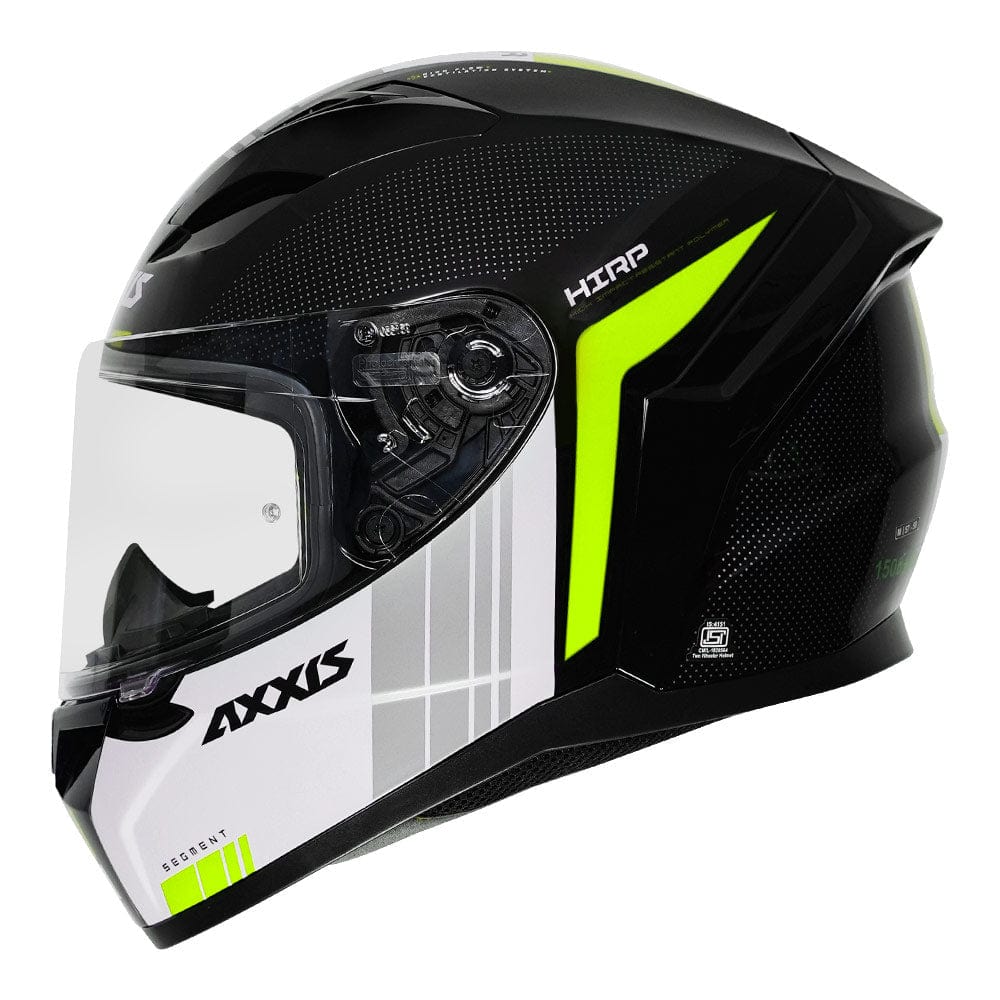 Destination Moto AXXIS SEGMENT UDYR GLOSS WHITE BLACK NEON HELMET