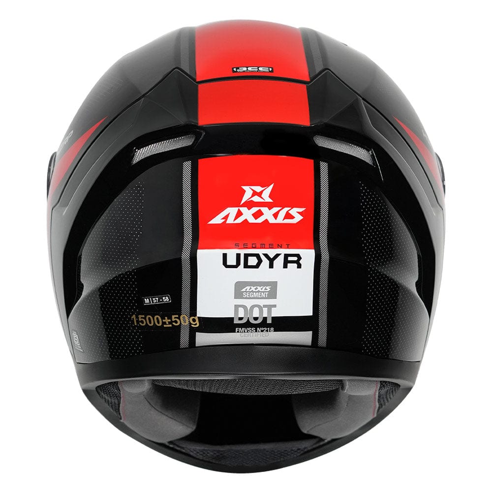 Destination Moto AXXIS SEGMENT UDYR GLOSS WHITE BLACK RED HELMET