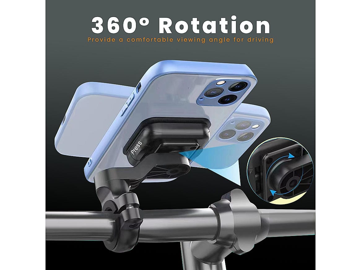 Destination Moto Grandpitstop  Quick Lock GEN-1 with in-built MAGNETIC LOCK Technology Handlebar Motorcycle Mobile Holder