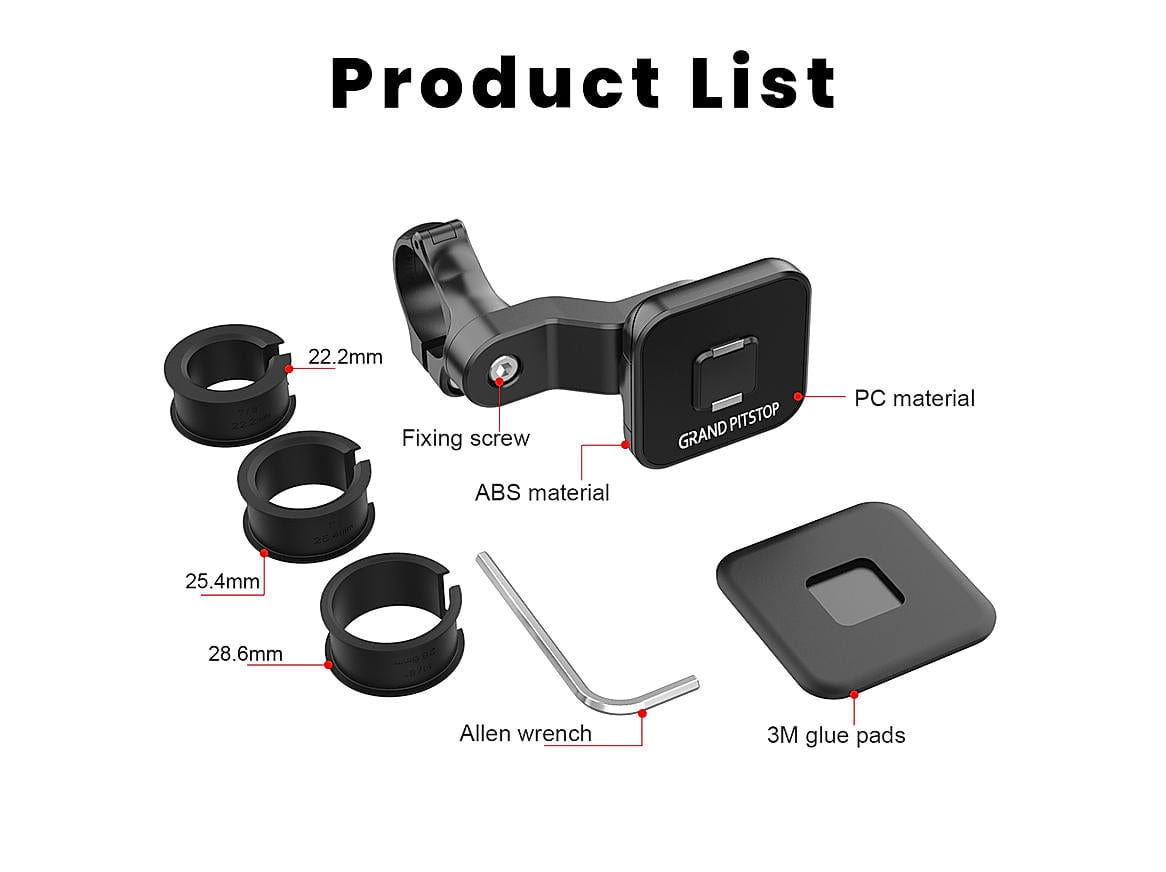 Destination Moto Grandpitstop  Quick Lock GEN-1 with in-built MAGNETIC LOCK Technology Handlebar Motorcycle Mobile Holder