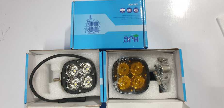 Destination Moto HJG 4x4 60W LED Fog Lights with Yellow Filter Cap