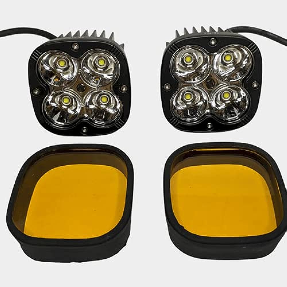 Destination Moto HJG 4x4 60W LED Fog Lights with Yellow Filter Cap