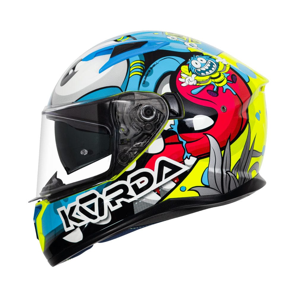 Destination Moto KORDA TOURANCE BADUY GLOSS BLUE YELLOW HELMET