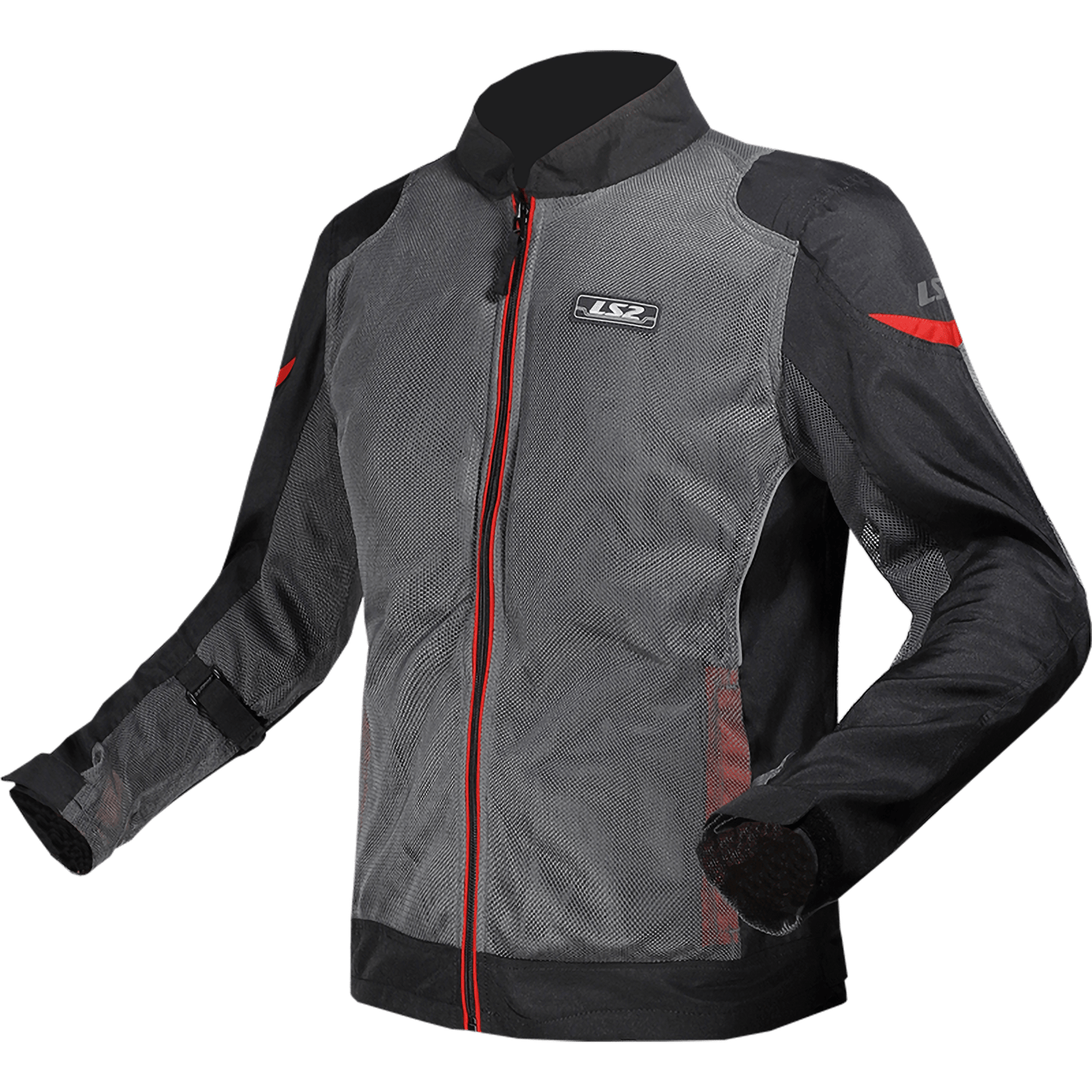 Destination Moto LS2 Airy Riding Jacket Black Grey Red