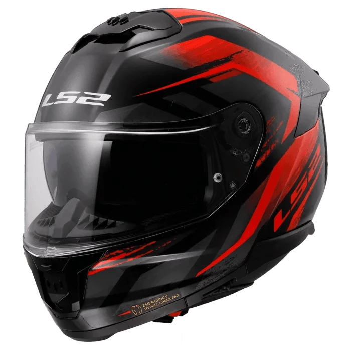 Destination Moto LS2 FF320 STREAM II FURY GLOSS BLACK RED HELMET