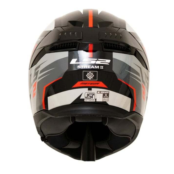 Destination Moto LS2 FF320 STREAM II METEOR GLOSS BLACK GREY RED HELMET