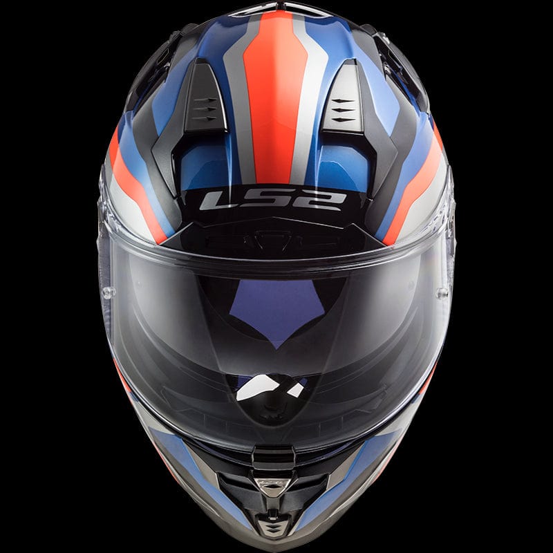 Destination Moto LS2 FF327 CHALLENGER GALACTIC GLOSS BLUE FL.ORANGE HELMET