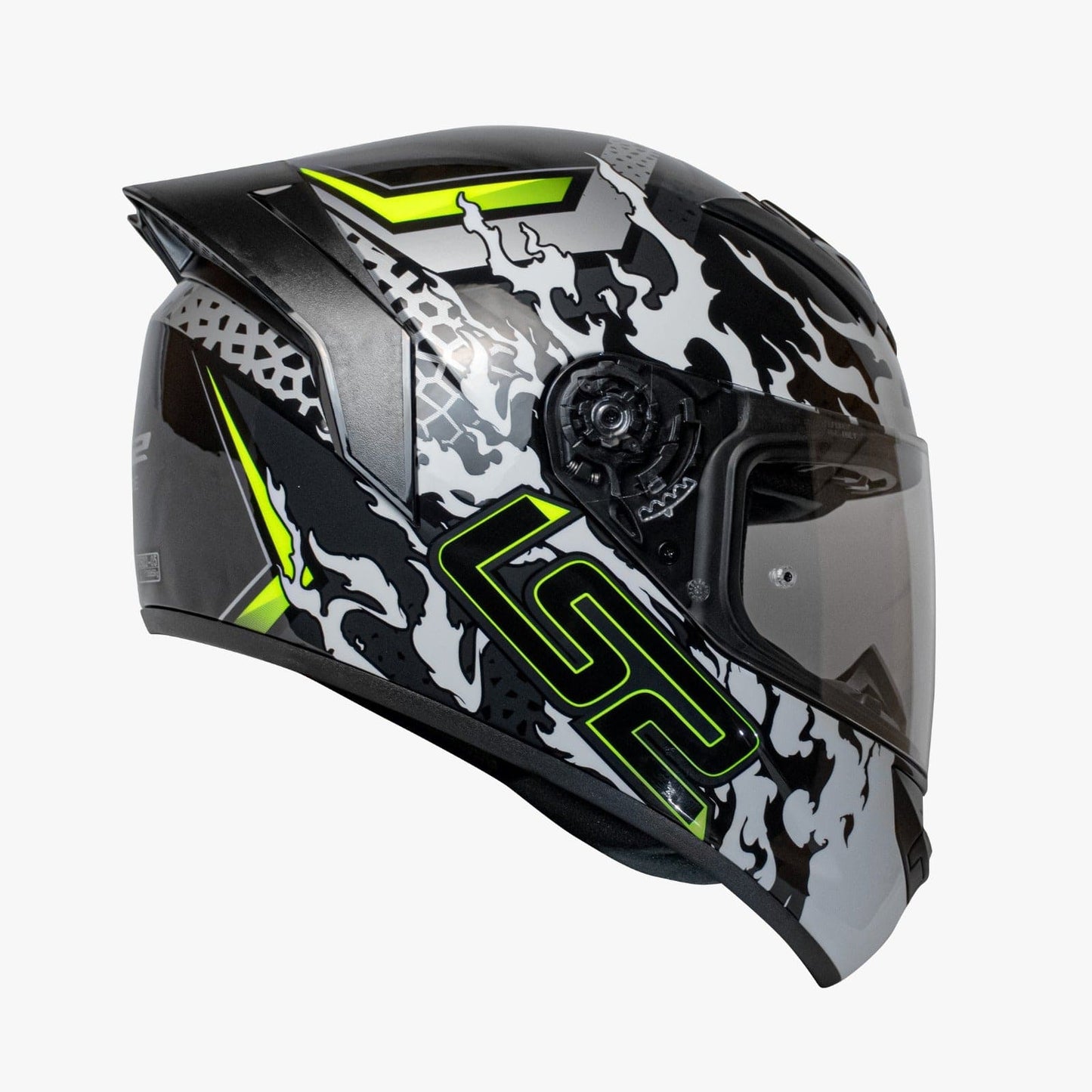 Destination Moto LS2 FF352 ROOKIE ANTARS GLOSS BLACK WHITE NEON HELMET