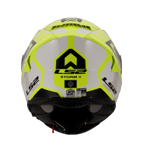Destination Moto LS2 FF800 STORM II KRONOS GLOSS BLACK H-V YELLOW HELMET