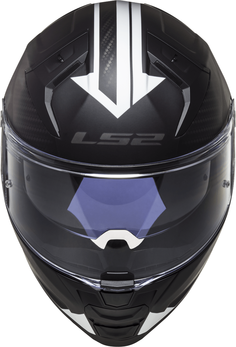 Destination Moto LS2 FF811 VECTOR II SPLITTER GLOSS BLACK WHITE HELMET