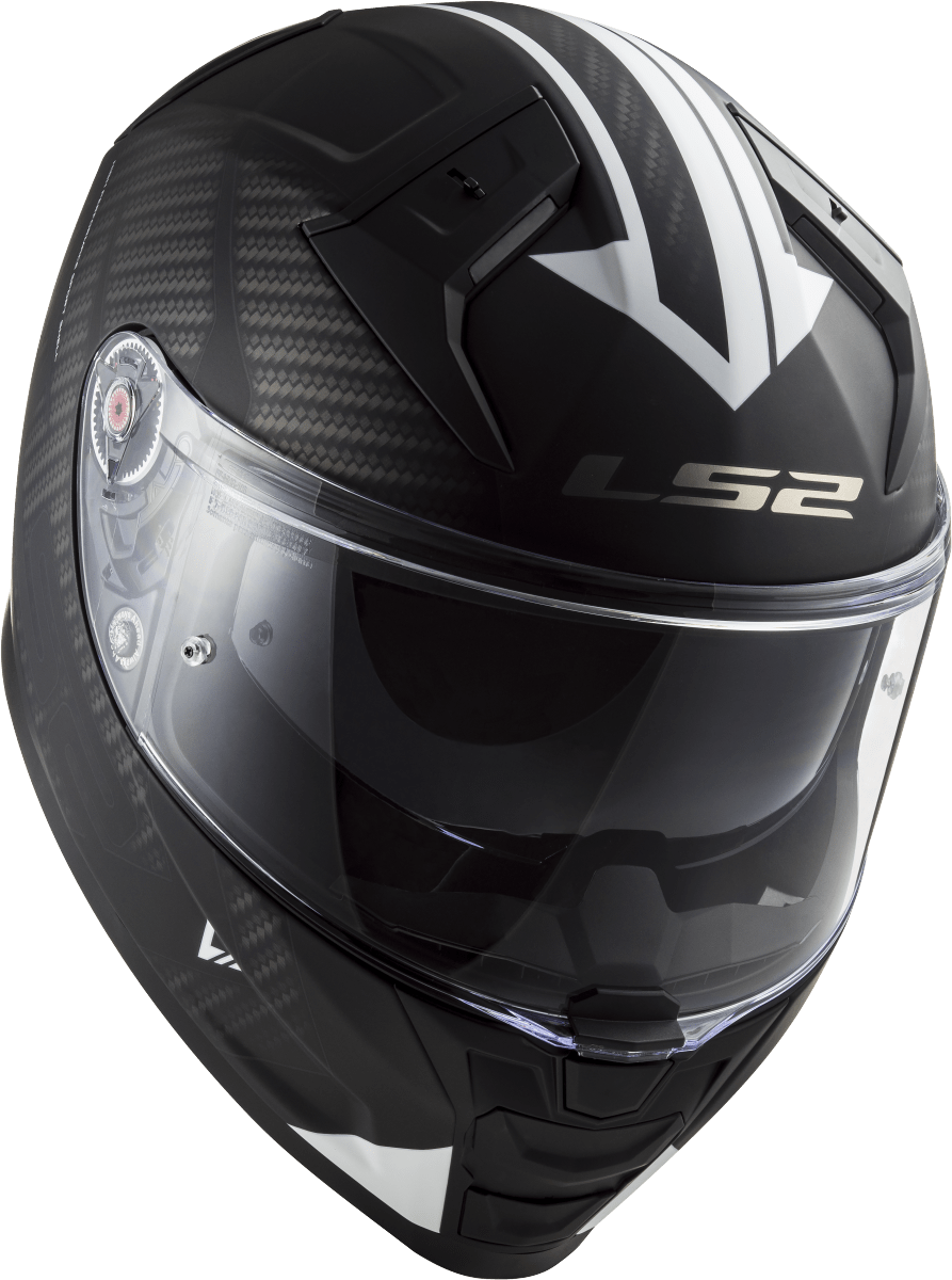 Destination Moto LS2 FF811 VECTOR II SPLITTER GLOSS BLACK WHITE HELMET