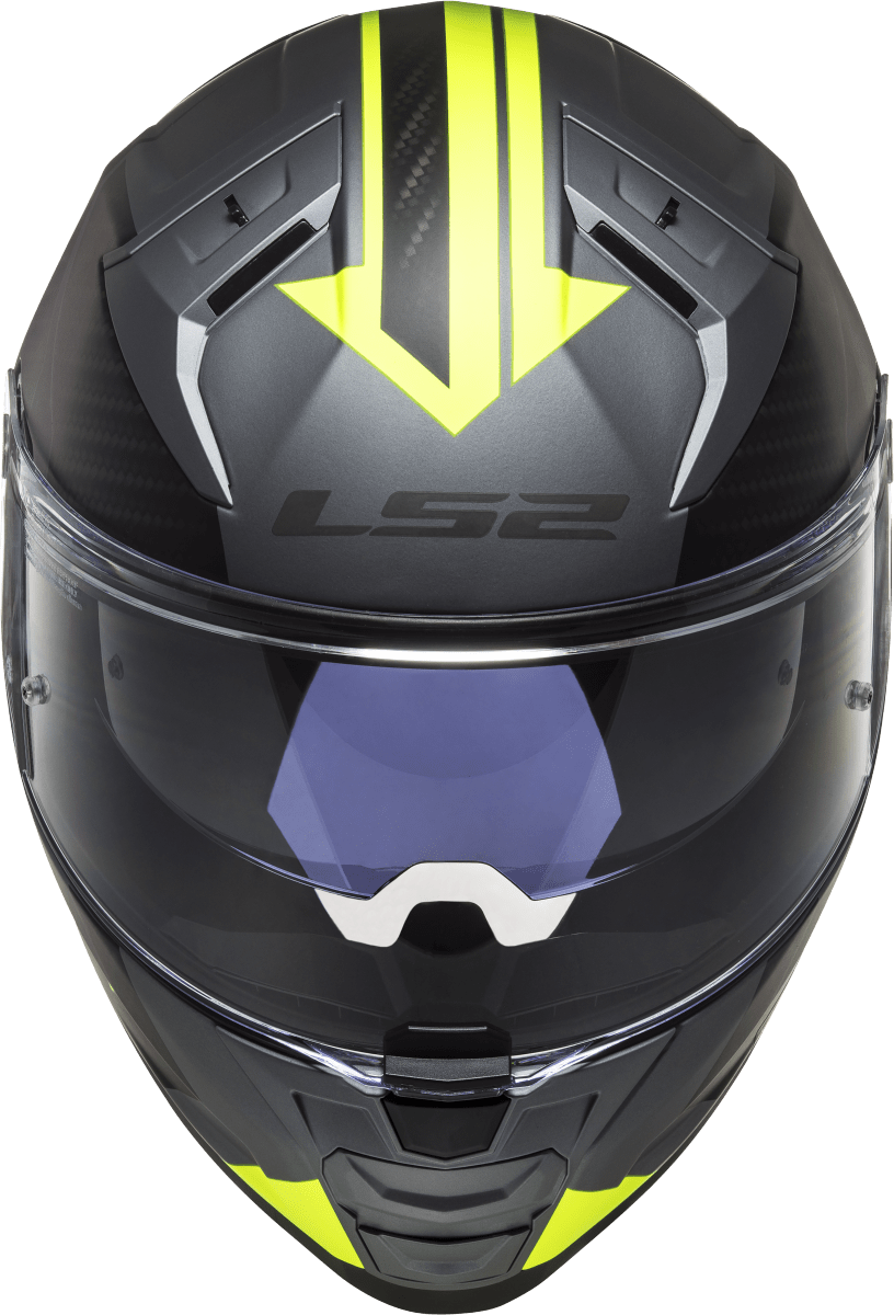 Destination Moto LS2 FF811 VECTOR II SPLITTER MATT TITAN Hi-Viz YELLOW HELMET