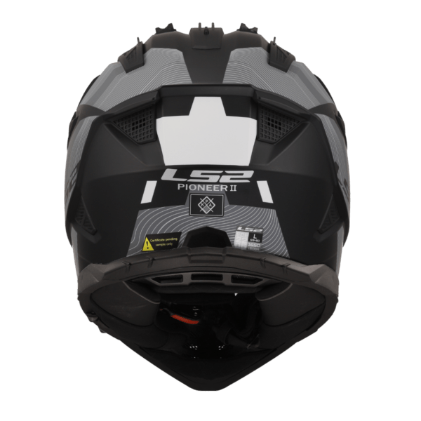 Destination Moto LS2 MX436 PIONEER II HILL MATT BLACK GREY HELMET