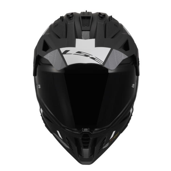 Destination Moto LS2 MX436 PIONEER II HILL MATT BLACK GREY HELMET