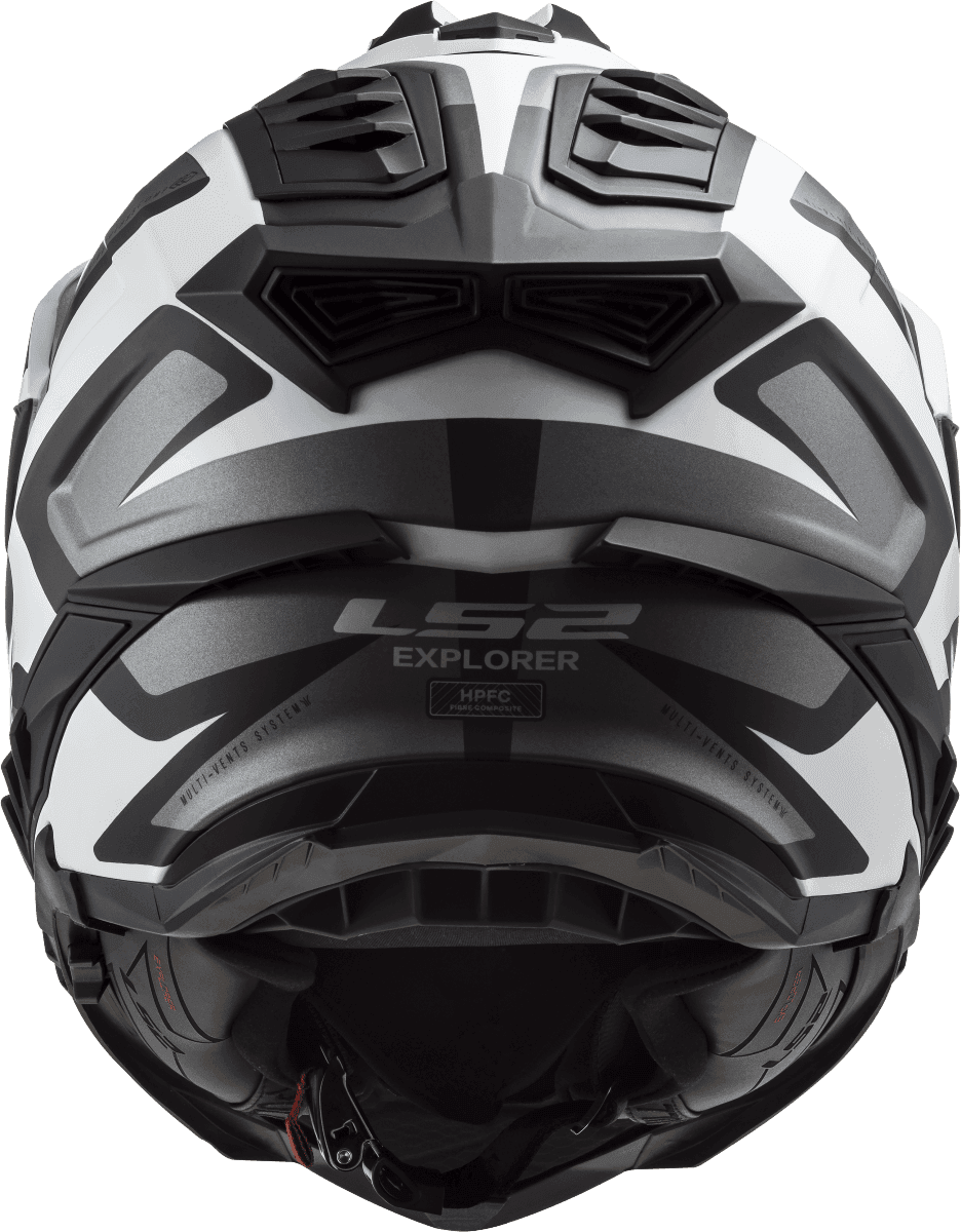 Destination Moto LS2 MX701 EXPLORER ALTER MATT BLACK WHITE HELMET