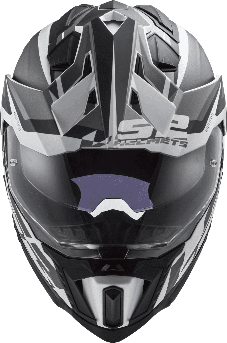 Destination Moto LS2 MX701 EXPLORER ALTER MATT BLACK WHITE HELMET