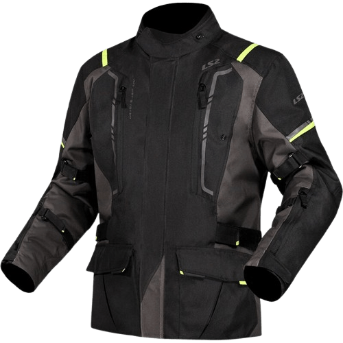 Destination Moto LS2 NARVIK RIDING BLACK GREY YELLOW JACKET