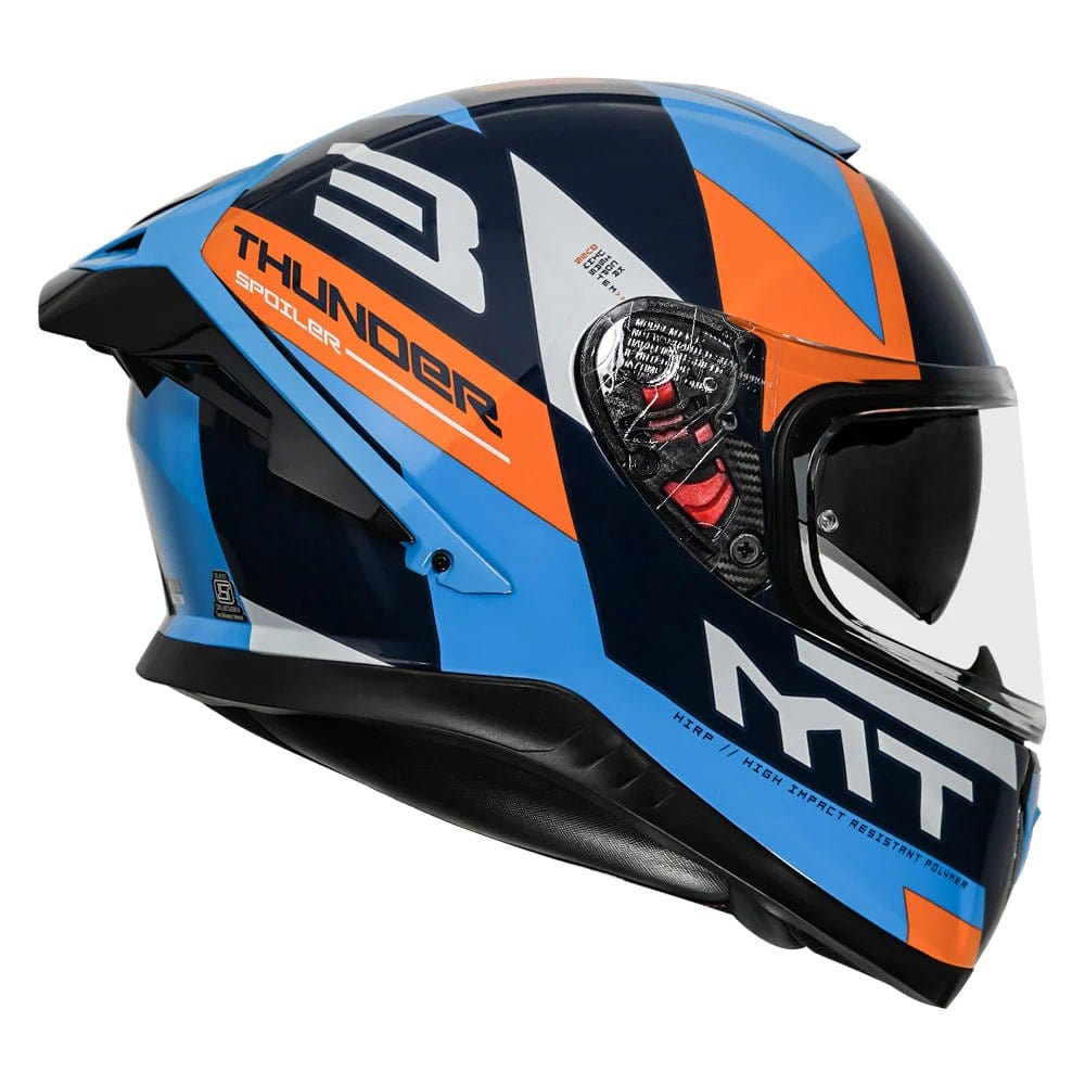 are mt helmets good MT Thunder 3 SV Pro Calipso Gloss Blue Orange Helmet – Destination Moto
