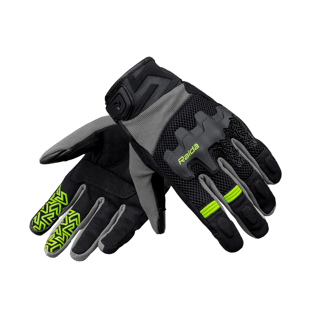 Destination Moto Raida Drift Motorcycle Gloves | Black HiViz