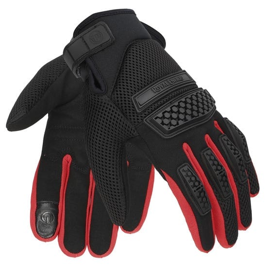 Destination Moto Royal Enfield Urban Hustler Gloves (Red Black)