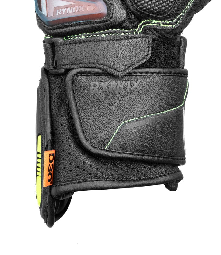 Destination Moto Rynox Advento Pro Gloves Black Hi-Viz Green