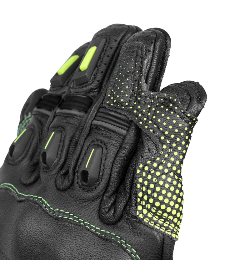 Destination Moto Rynox Advento Pro Gloves Black Hi-Viz Green