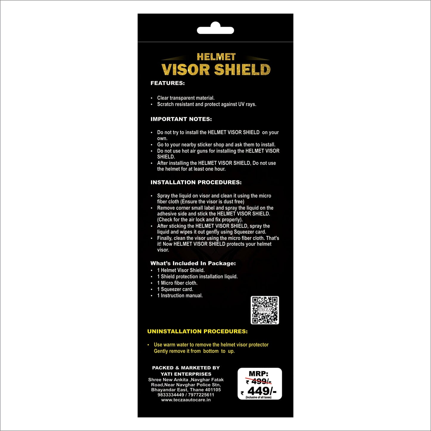 Destination Moto Tecza Helmet Visor Shield