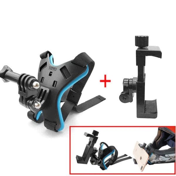 bike helmet phone mount TUYU Motorcycle Helmet Chin Mount For Action Camera + Mobile Phone Mou – Destination Moto