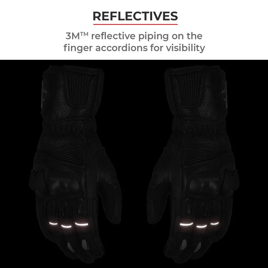 Destination Moto VIATERRA GRID – FULL GAUNTLET MOTORCYCLE RIDING GLOVES (BLACK NEON)
