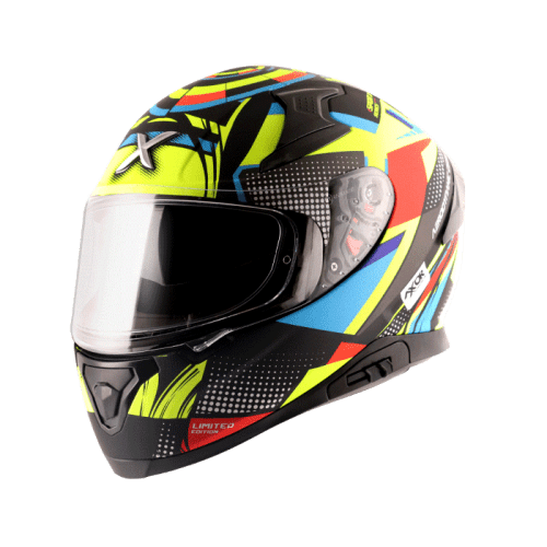Axor Apex Vivid Dull/Matt Black Neon Yellow - Destination Moto