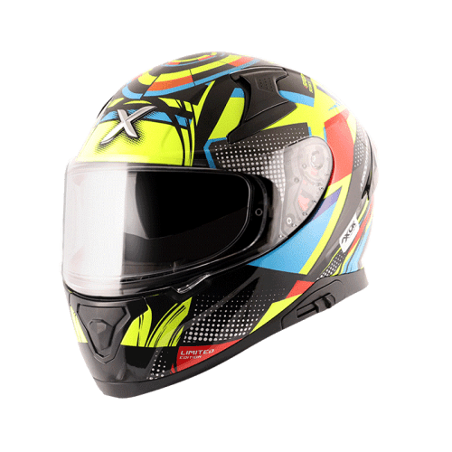Axor Apex Vivid Gloss Black Neon Yellow - Destination Moto