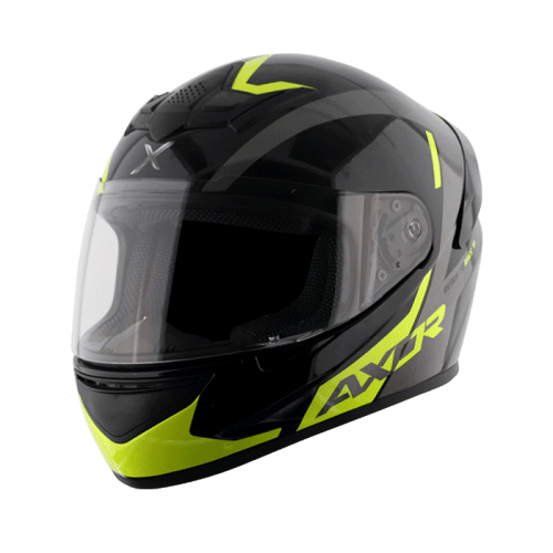 Destination Moto Axor Rage RTR Gloss Black Neon Yellow Helmet