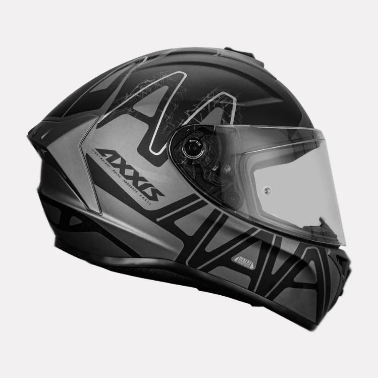 Destination Moto AXXIS DRAKEN S DEKERS MATT BLACK GREY HELMET