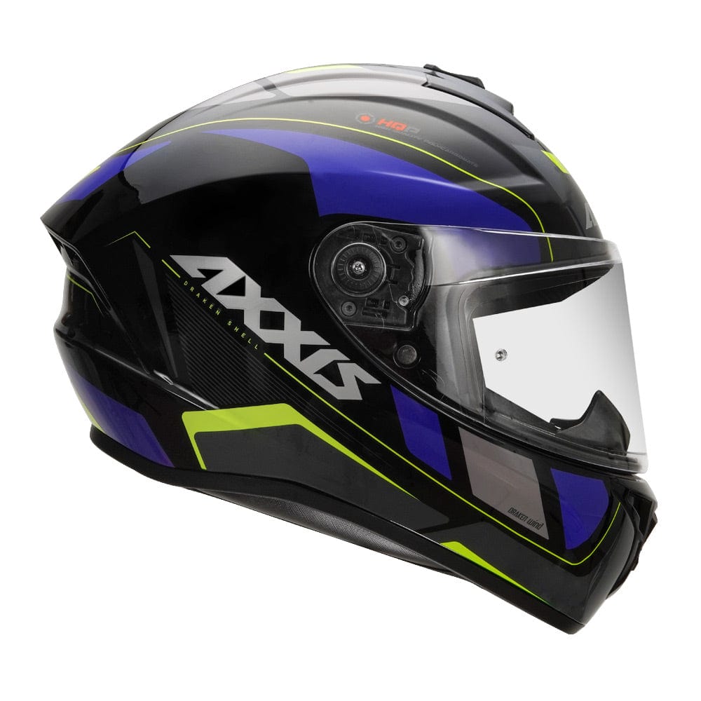 Destination Moto AXXIS DRAKEN S WIND GLOSS BLACK BLUE HELMET