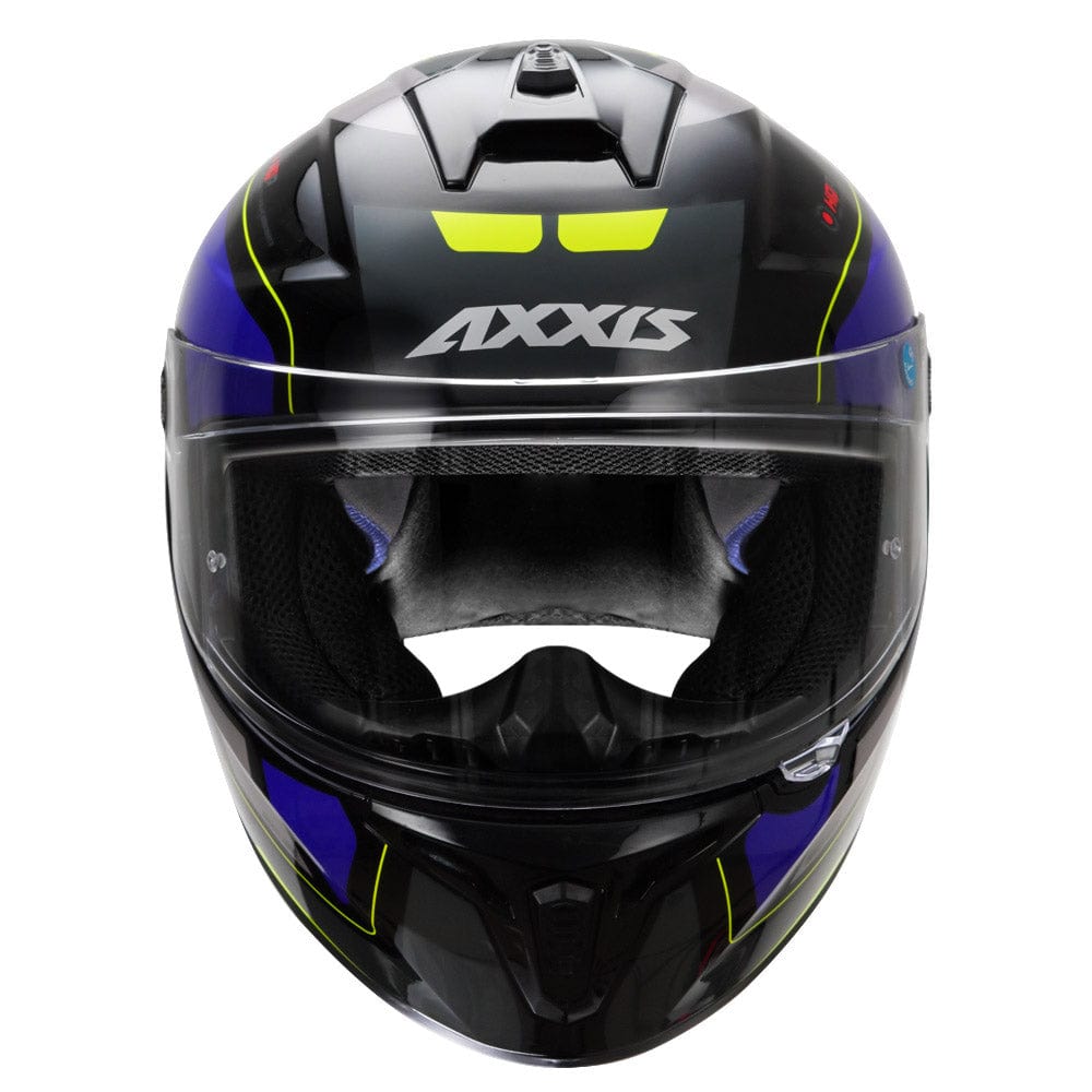 Destination Moto AXXIS DRAKEN S WIND GLOSS BLACK BLUE HELMET