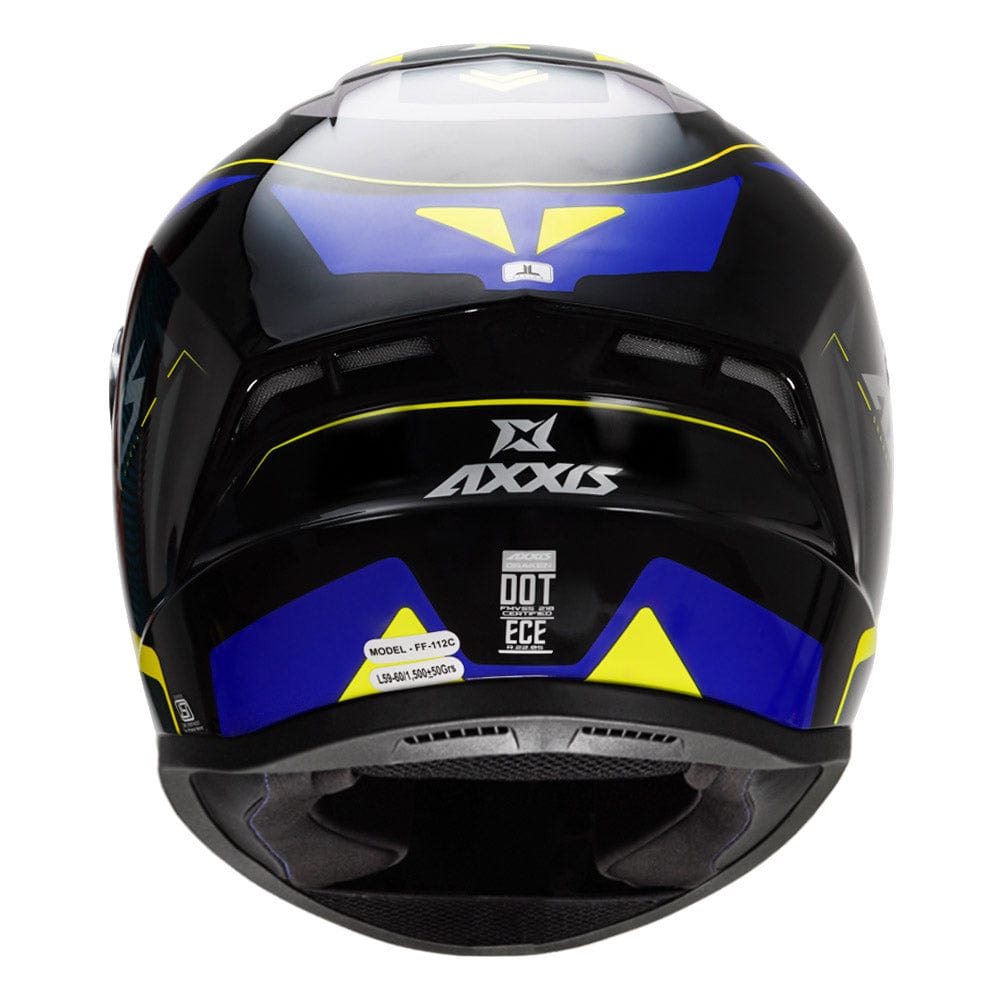 Destination Moto AXXIS DRAKEN S WIND GLOSS BLACK BLUE HELMET