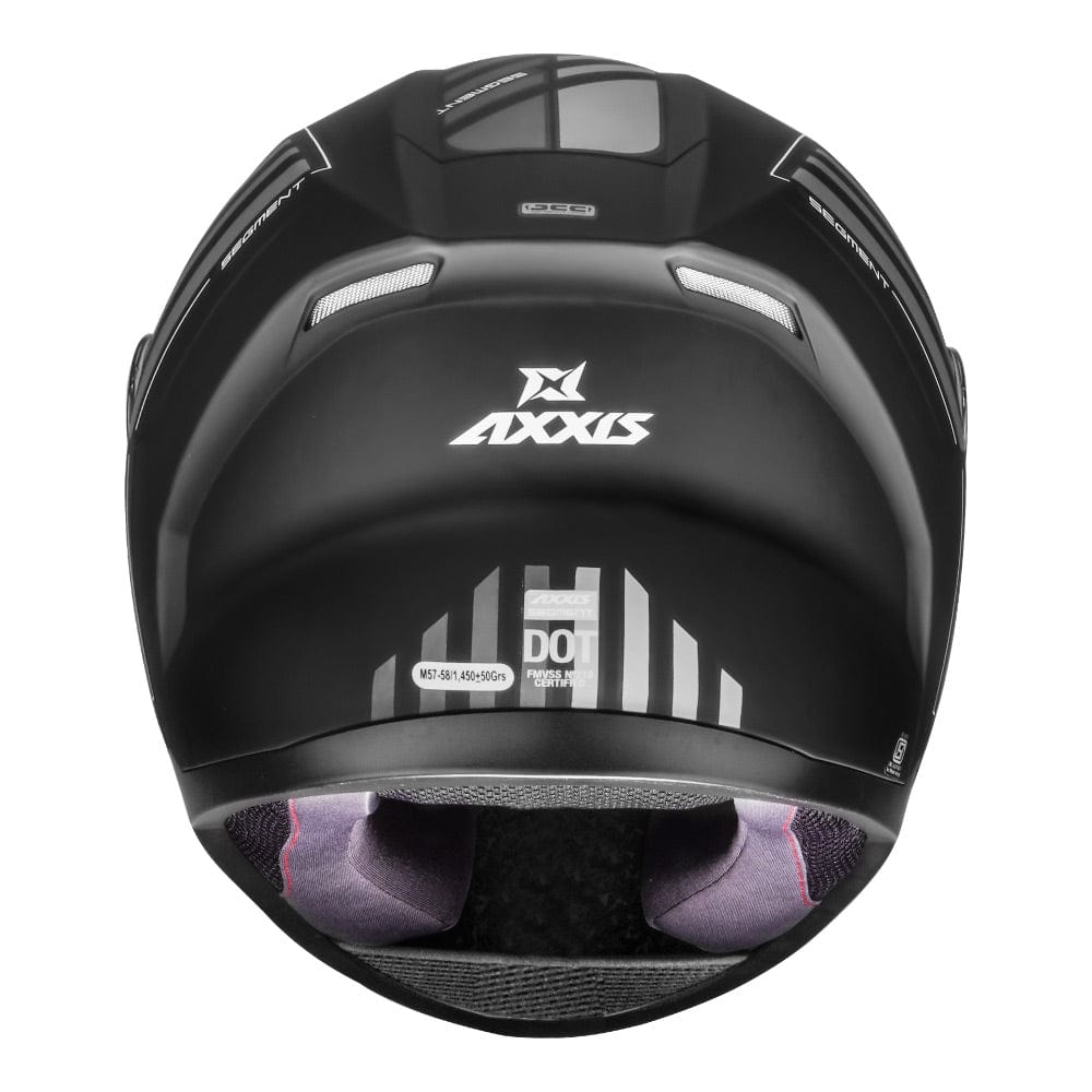 Destination Moto Axxis Segment Giga Matt Black Grey Helmet