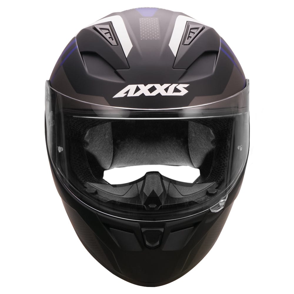 Destination Moto Axxis Segment Leders Gloss Black Blue Grey Motorcycle Helmet