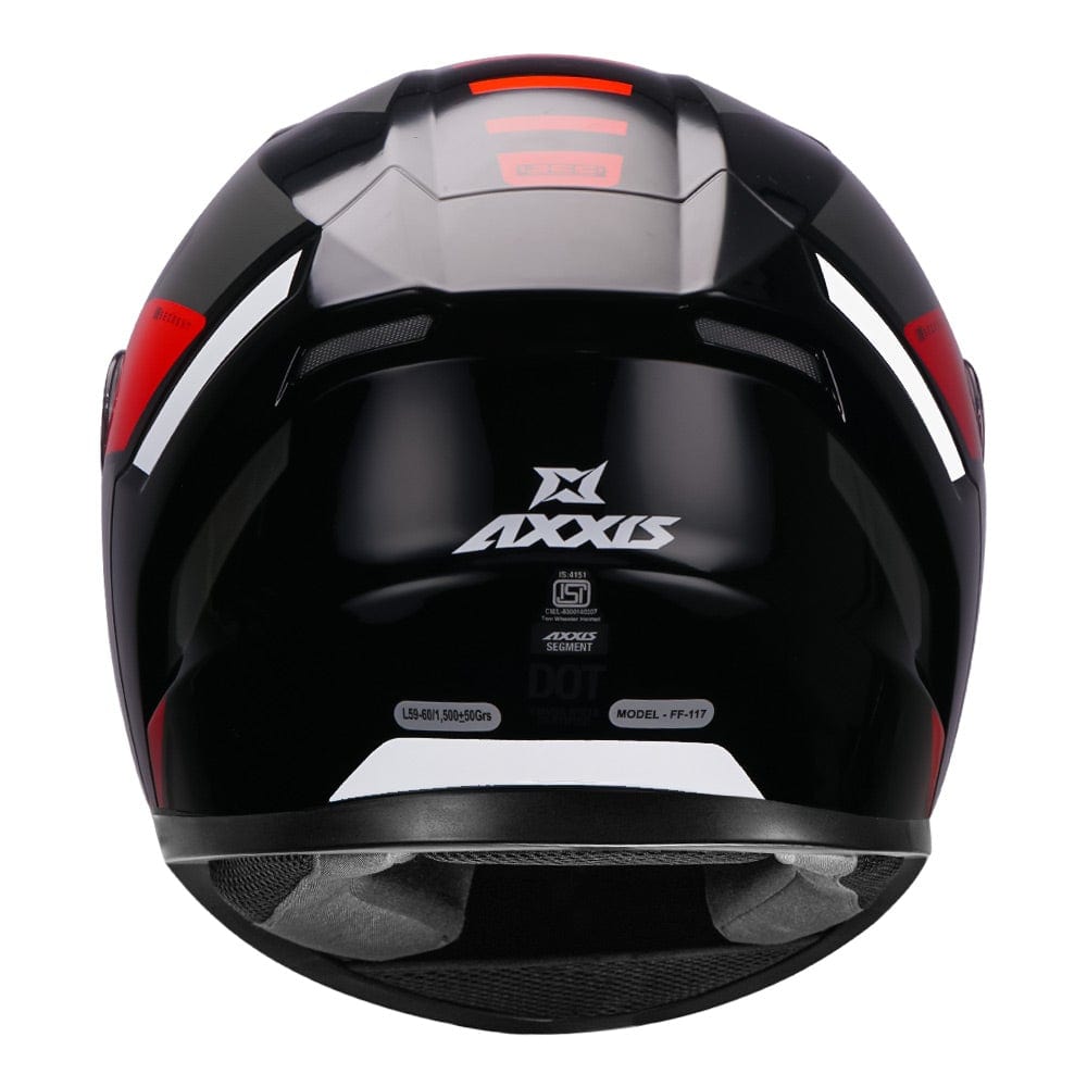 Destination Moto Axxis Segment Ocean Gloss Black Red Motorcycle Helmet