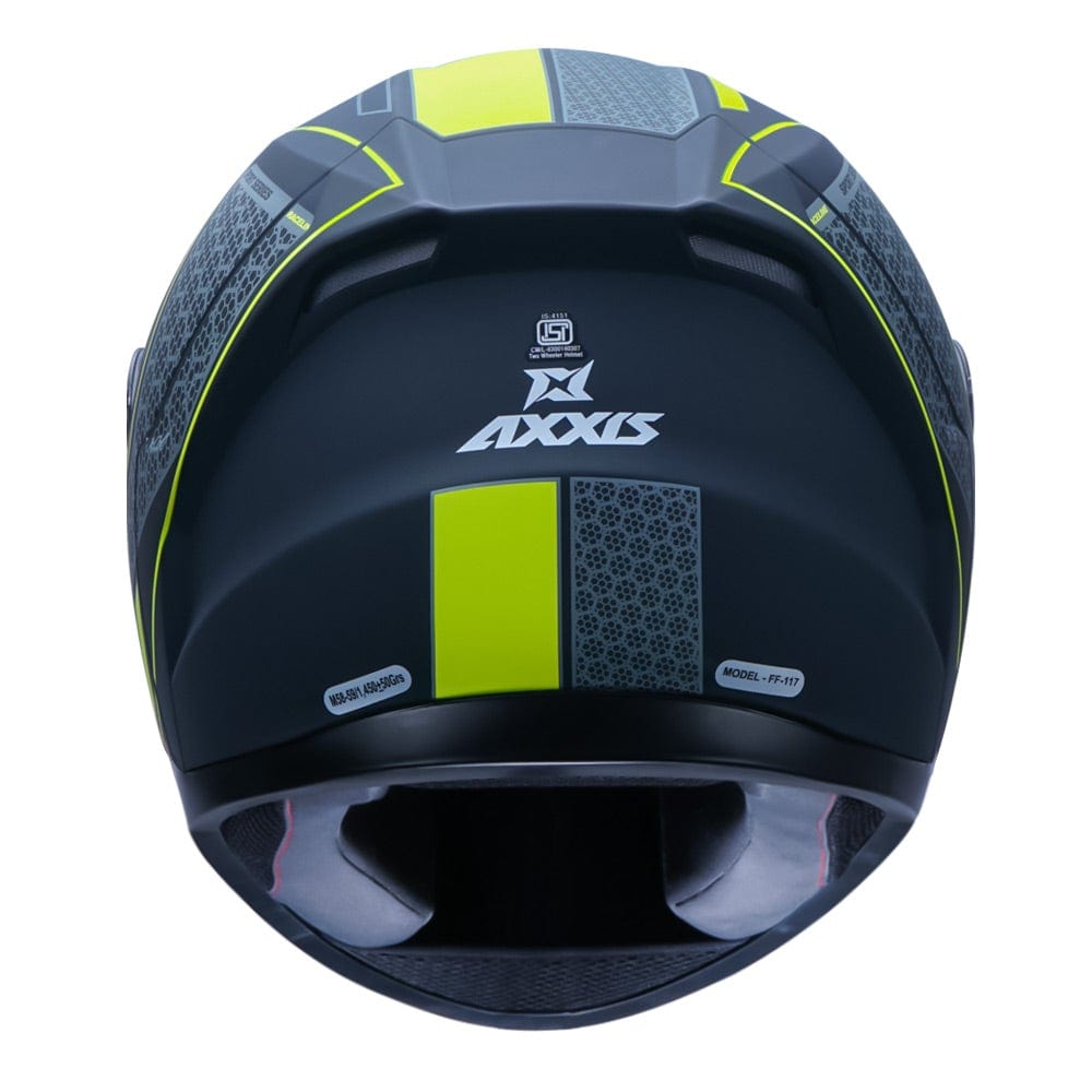 Destination Moto Axxis Segment Raceline Matt Fluorescent Green Motorcycle Helmet