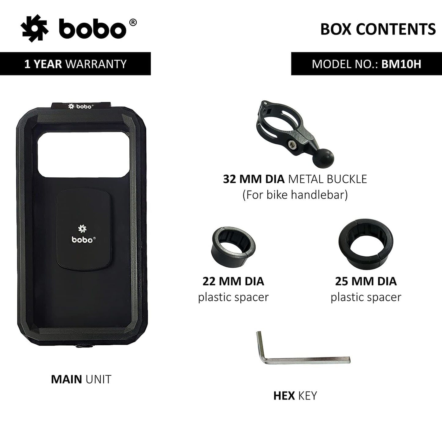 Destination Moto BOBO BM10 Fully Waterproof Bike / Cycle Phone Holder Motorcycle Mobile Mount
