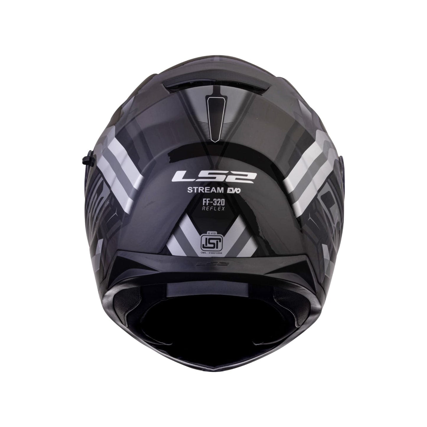 Destination Moto LS2 FF320 STREAM EVO REFLEX HELMET GLOSS BLACK SILVER WITH PINLOCK